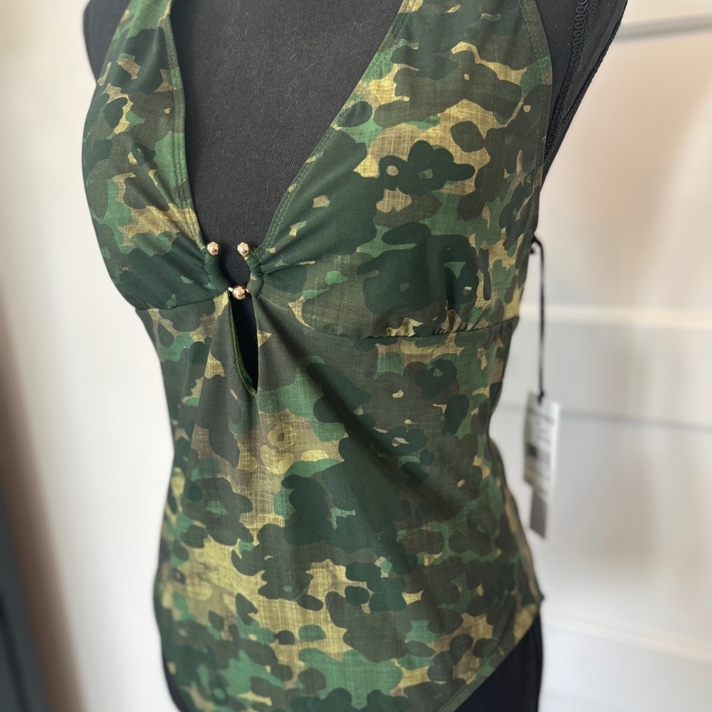 Green One-Piece Swimsuit Robin Piccone Eden Camo New with Tags Size 14